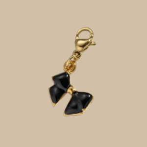Black Bow Charm